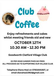 Club Coffee in October