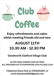 Club Coffee in August